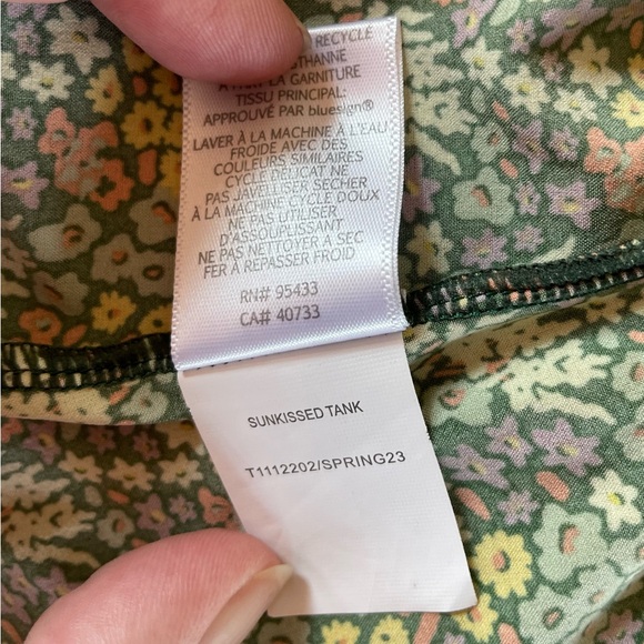 Preowned Toad & Co. Green Floral Sunkissed Tank Top size M - Picture 9 of 12